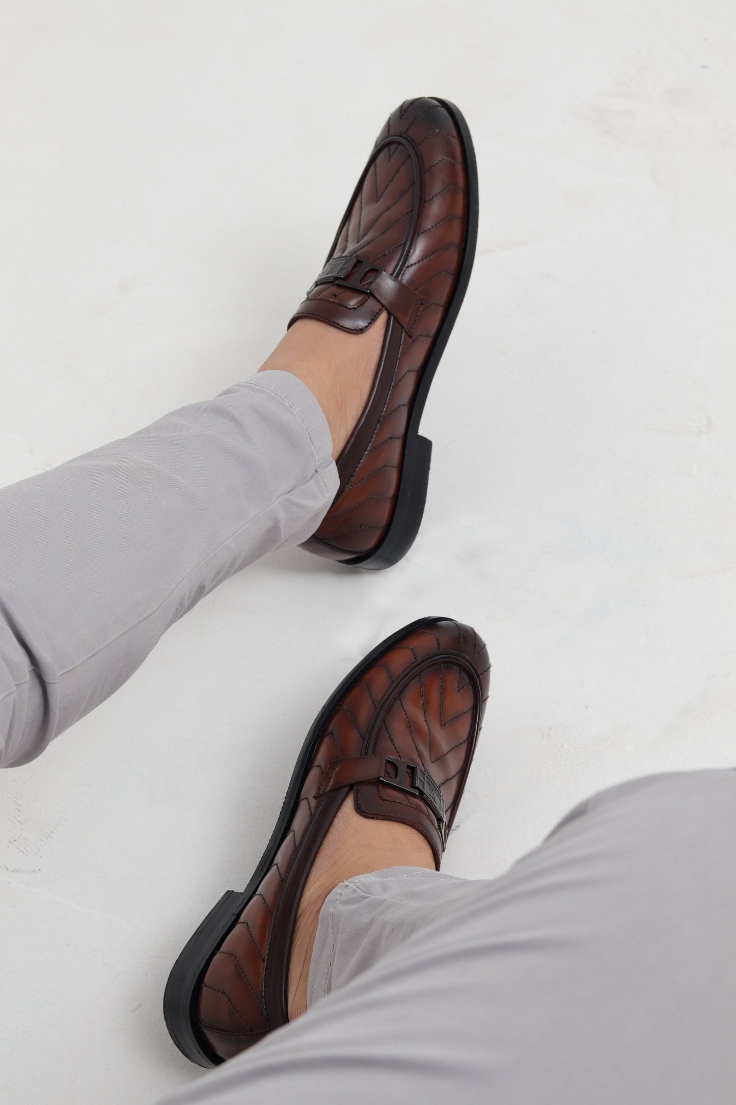 Brown Vamp Croc Formals(4005)